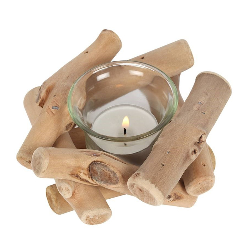 Single Driftwood Candle Holder
