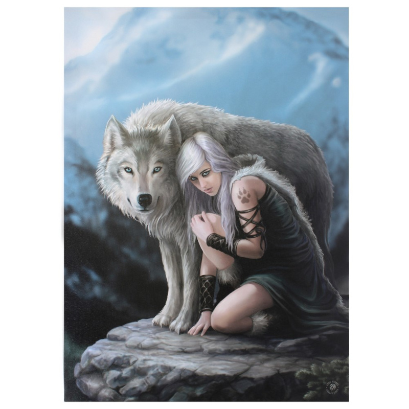 Protector Large Canvas by Anne Stokes
