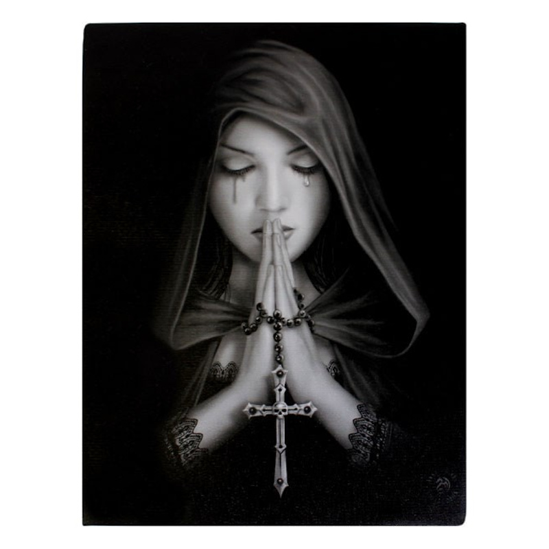 Gothic Prayer Small Canvas by Anne Stokes