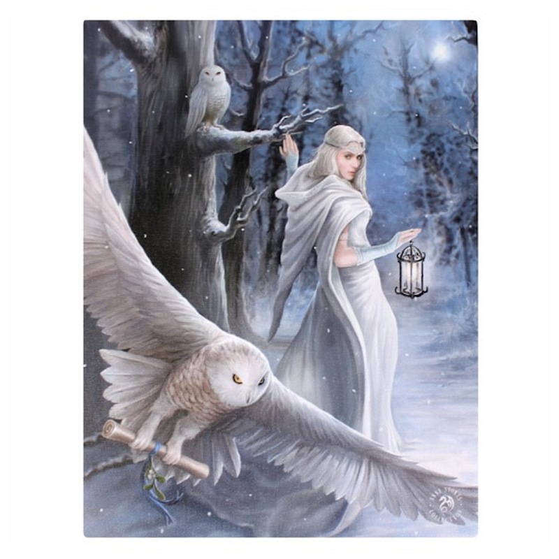 Midnight Messenger Small Canvas by Anne Stokes