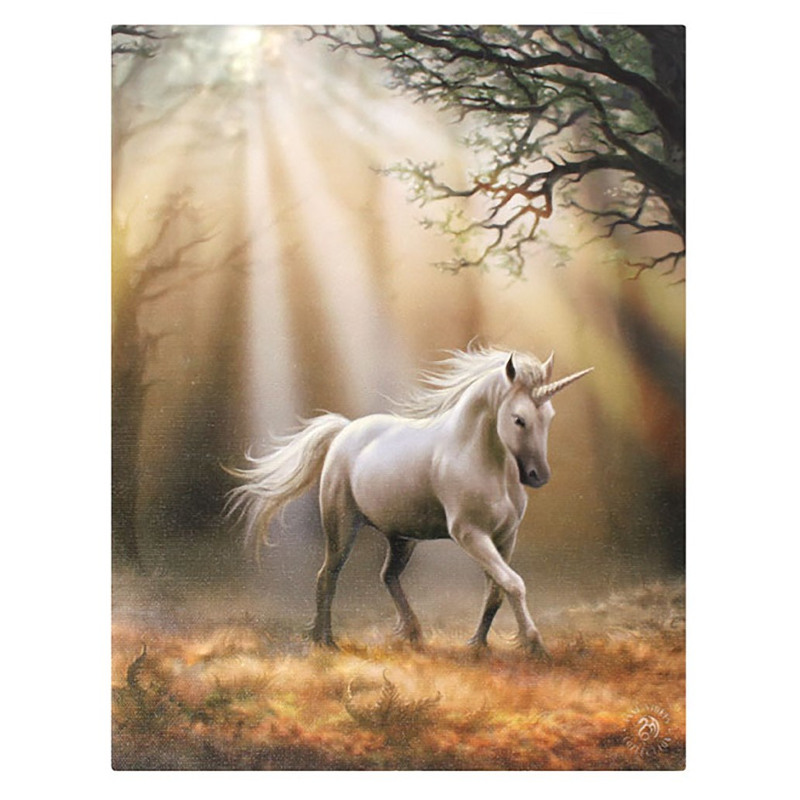Glimpse of a Unicorn small canvas by Anne Stokes