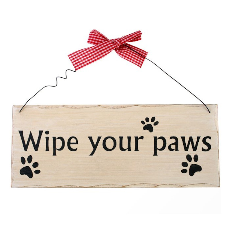 Wipe Your Paws Sign